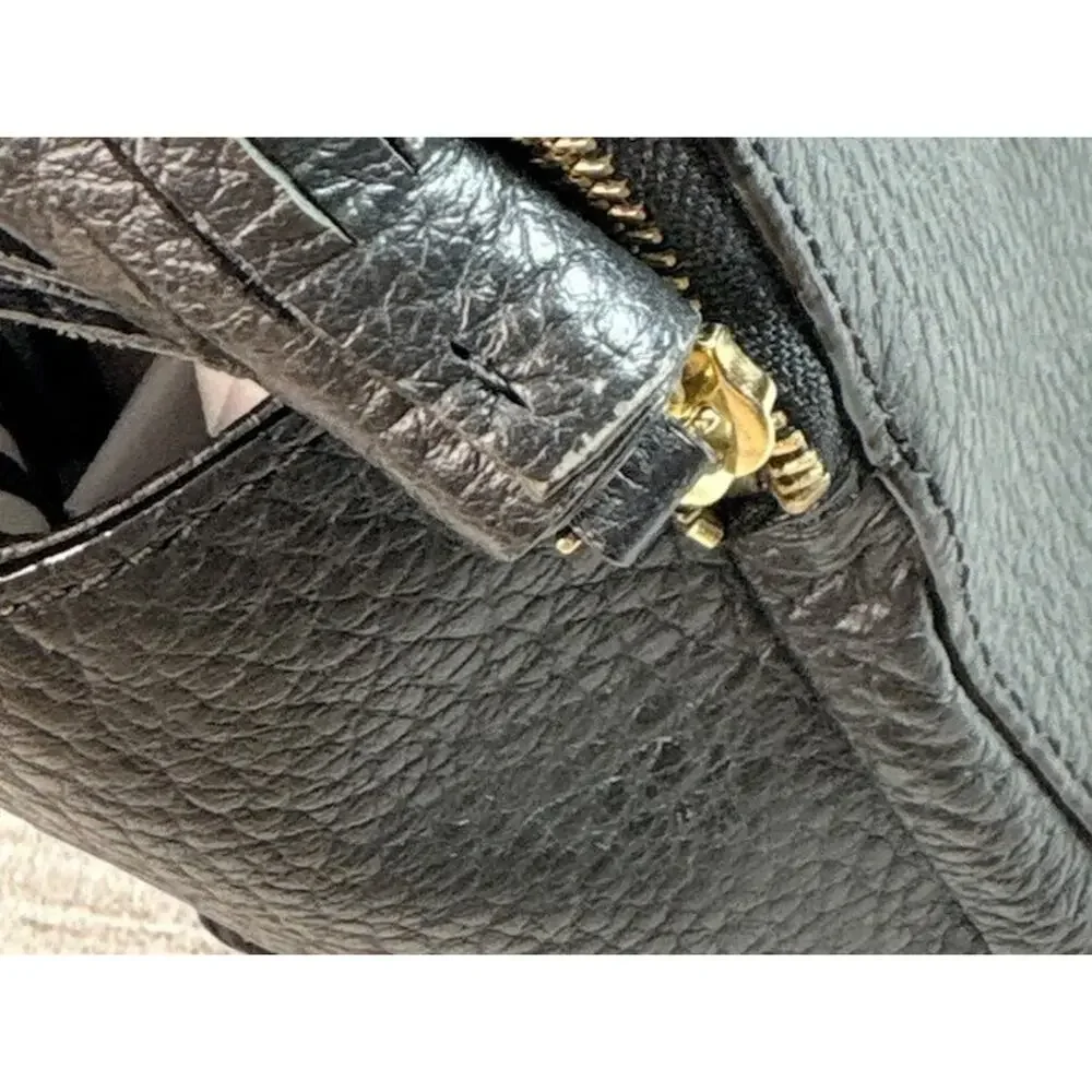 Kate Spade Southport Avenue Lydia Black Leather Large Satchel Shoulder Bag Purse - Picture 8 of 14